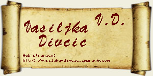 Vasiljka Divčić vizit kartica